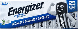 Energizer Energizer Ultimate Lithium AA 1.5V – מארז 10 סוללות ליתיום מקוריות (לא נטענות)