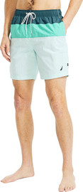 NAUTICA בגד ים Nautica  לגברים דגם 8" Tri-Blook Quick Dry