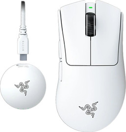 Razer עכבר גיימינג ארגונומי אלחוטי Razer DeathAdder V4 Pro - לבן