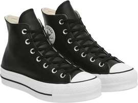 CONVERSE נעלי סניקרס קונברס אולסטאר Converse Allstar All-Star CHUCK TAYLOR ALL STAR LIFT HI BLACK WOMEN נעלי אופנה