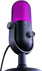 Razer מיקרופון קונדנסר עם תאורת RGB לגיימרים עם תאורת Razer Seiren V3 Chroma - צבע שחור
