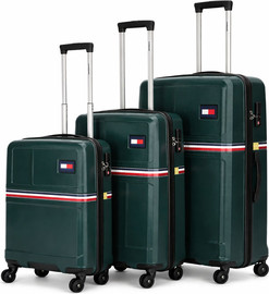 TOMMY HILFIGER סט 3 מזוודות Tommy Hilfiger מדגם Marshall בצבע חאקי