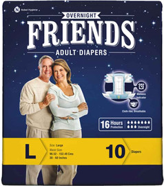 FRIENDS חיתולים למבוגרים פרינדס עד 16 שעות ספיגה - Large