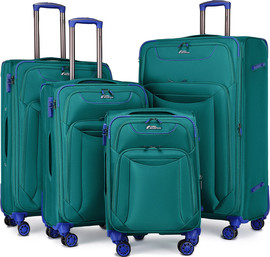 Camel Mountain Camel Mountain® Titan – סט 4 מזוודות פרימיום לחוויית נסיעה מושלמת - טורקיז גל