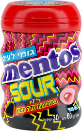 מנטוס מסטיק מנטוס חמוץ ללא סוכר בטעם תות