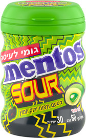 מנטוס מסטיק מנטוס חמוץ ללא סוכר בטעם תפוח