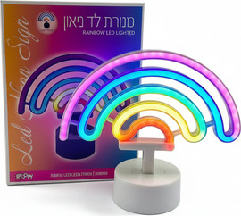 Groopy מנורת לד ניאון מעוצבת בצורת קשת בענן