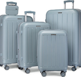 Camel Mountain סט חמישה פריטים Camel Mountain® Infinity – מזוודות בגדלים 14", 20", 24", 28" ו־32" - כחול קרח