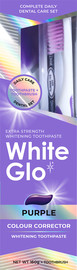 WHITE GLO משחת שיניים מלבינה עם קורקטור צבע סגול