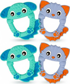 PlayGro סט נשכני סיליקון בעיצוב חיות Playgro