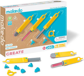 PlaySmart ערכת מקדו 260 חלקים - makedo