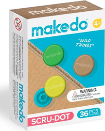 PlaySmart מקדו נקודות לקישוט ברגים 36 חלקים - makedo