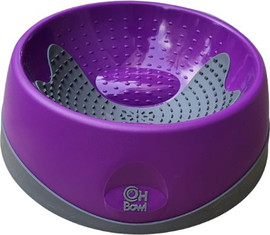 Lickimat ליקי מט Oh Bowl קערת האכלה וליקוק דנטלית סגול - בינוני