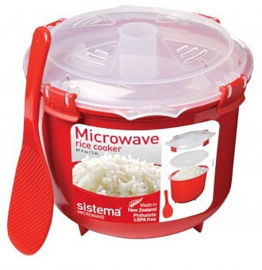 SISTEMA סיר אורז למיקרוגל 2.6 ליטר + כף הגשה