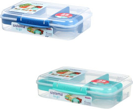 SISTEMA קופסת אוכל To Go מחולקת 1.48 ליטר Sistema