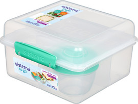 SISTEMA קופסת אוכל קוביה 2 ליטר טו גו - Sistema