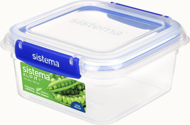 SISTEMA מיכל  אחסון הרמטי מרובע 1.15 ליטר מסדרת Sistema - KLIP IT Plus