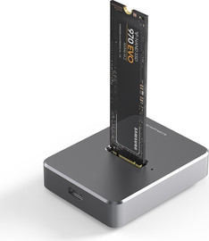 Topx קורא כונני M.2 NVMe ו-SATA כפול USB-C 10Gbps GNE DOCK11