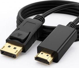 Topx כבל DisplayPort ל-HDMI 5 מטר 4K@30Hz תומך אודיו | DP→HDMI חד כיווני | Plug & Play