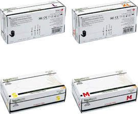 ס.מדיק כפפות לטקס ללא אבקה. 100 יחידות. Latex Gloves Powder Free. מידות S. M. L. XL