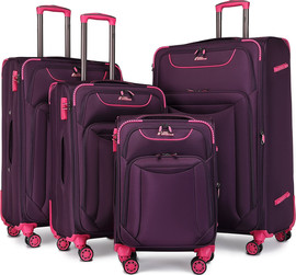 Camel Mountain Camel Mountain® Titan – סט 4 מזוודות פרימיום לחוויית נסיעה מושלמת - סגול סחלב