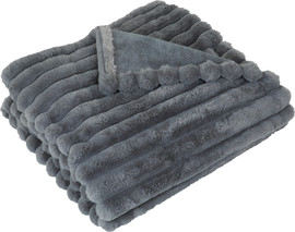 naptime שמיכת חורף גדולה רכה ומלטפת. מידות 200X150 ס"מ - צבע אפור
