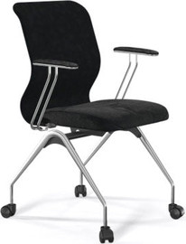 משרדיה כיסא אורח/המתנה עם גלגלים Metta MR4-4T