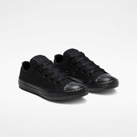 CONVERSE נעלי סניקרס קונברס אולסטאר Converse Allstar All-Star CHUCK TAYLOR ALL STAR MONO LOW TOP MONOCHROME BLACK נעלי אופנה
