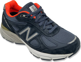 New Balance ניו באלאנס נשים NEW BALANCE 990V4 רחבות במיוחד  2E נייבי/כתום תוצרת ארה"ב