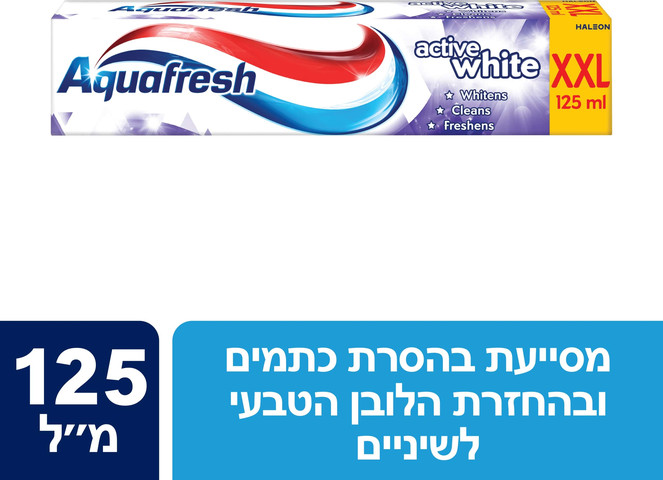 אקוה פרש משחת שיניים מלבינה XXL
