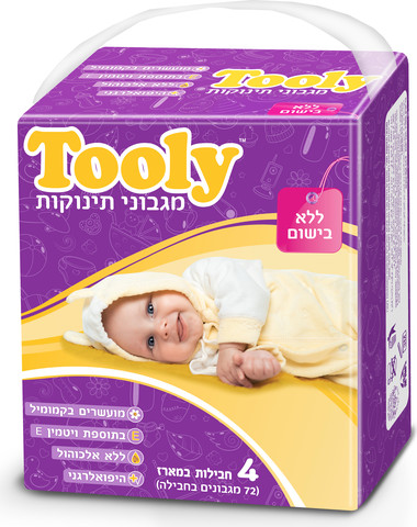 מגבונים ללא בישום תולי 4*72 יחידות
