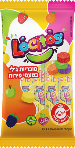 לוקיטוס ג`לי בטעמי פירות רביעייה