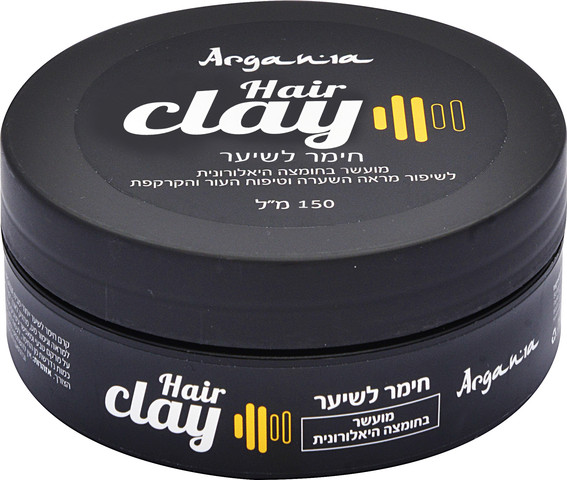 ארגניה חימר לשיער מועשר בחומצה היאלורוני